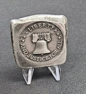 BEX MINTING LIBERTY BELL 999 SILVER POUR PRESSED