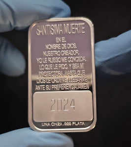 Santisima Muerte 2024 Silver Art Bars BEX Coin Minting
