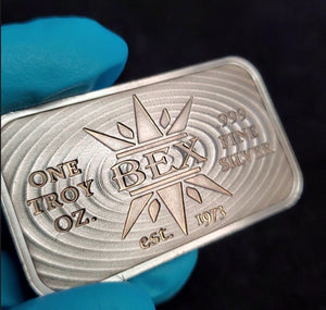 BEX Coin Minting Silver Art Bars, 1 Troy Ounce 999 Fine Silver 