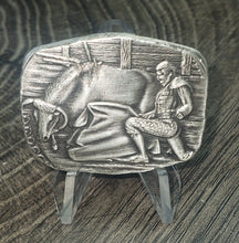 Load image into Gallery viewer, Hand Poured &amp; Pressed Silver Studio Bar, Bull Fighter 999 Fine