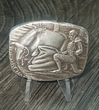 Load image into Gallery viewer, Hand Poured &amp; Pressed Silver Studio Bar, Bull Fighter 999 Fine