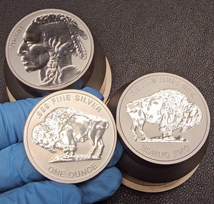 BEX Engraving Indian Buffalo Reverse Polish sample coin back