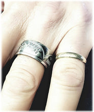 Load image into Gallery viewer, To Thine Own Self Be True Sobriety Coin Rings, 999 Fine Silver