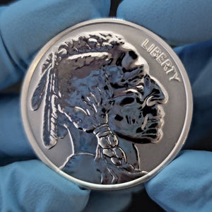 BEX Engraving reverse polish Liberty Indian silver art round bullion