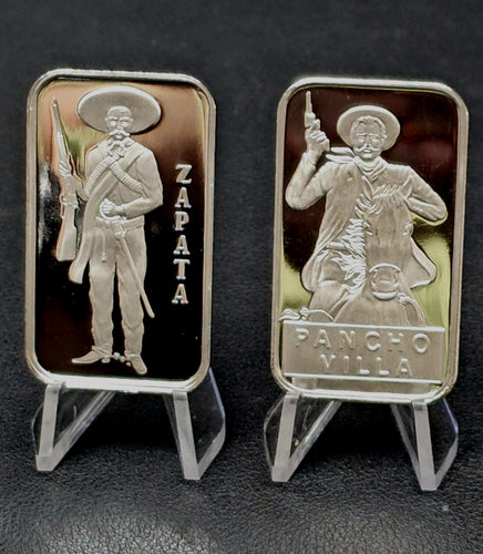 BEX Tribute Zapata Pancho Villa Silver Art Bars