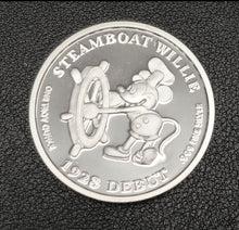 Load image into Gallery viewer, BEX Coin Minting Steamboat Willie 1 ozt silver 999 fine