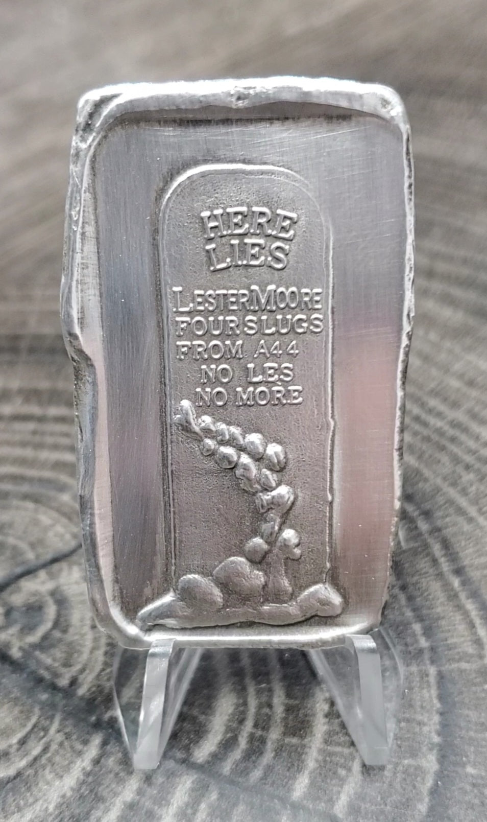 Here Lies Lester Moore Tombstone Silver Art Bar 