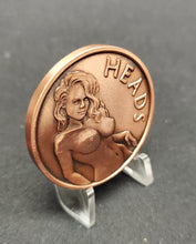 Load image into Gallery viewer, BEX Heads or Tails Antique Copper Pocket Medallion