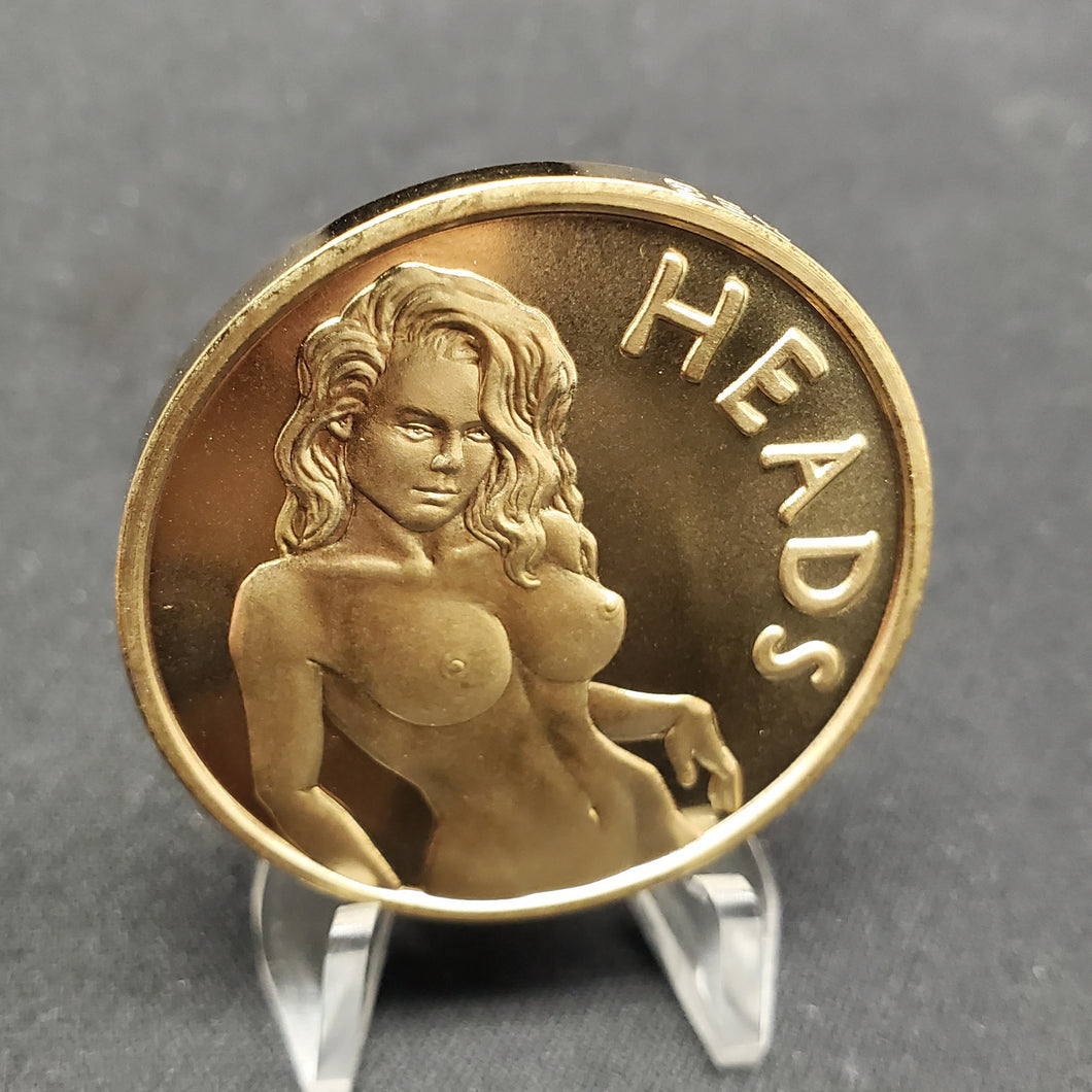 BEX Heads or Tails Golden Bronze Pocket Medallion