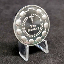 Load image into Gallery viewer, BEX Coin Mint Rosary 1.5 ounce silver art round