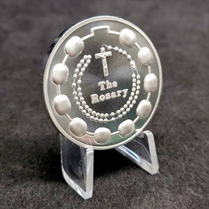 BEX Coin Mint Rosary 1.5 ounce silver art round