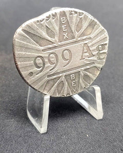 Hand Poured & Stamped Silver Studio Bar, Spring .999 Fine Silver